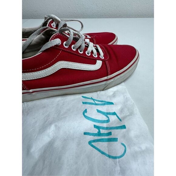Vans Old Skool Sneakers Red Men's 9.5 Canvas Lace Up Low 500714 - Picture 10 of 10